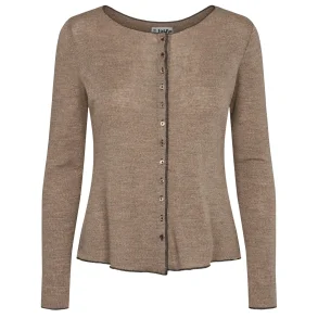 Jalfe cardigan 11873 /559 lys brun melange