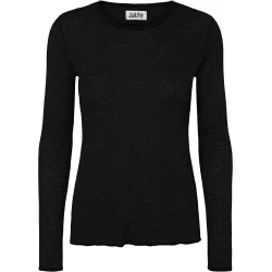 Jalfe uld eyelet shirt 112 sort