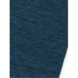 Jalfe uld eyelet shirt 535 petrol bl meleret