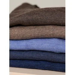 Jalfe uld eyelet shirt 560 lysebl meleret