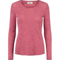 Jalfe uld eyelet shirt 564 pink grape meleret