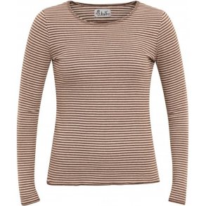 Jalfe bomuld shirt 451 brun natur