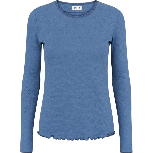 Jalfe shirt  jacquard kologisk bomuld china blue melange