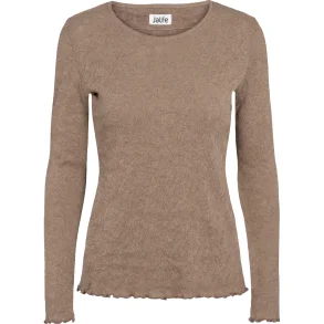 Jalfe shirt  jacquard kologisk bomuld taupe melange