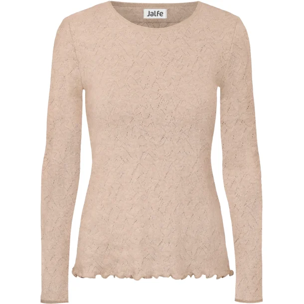 Jalfe shirt  jacquard kologisk bomuld natur melange