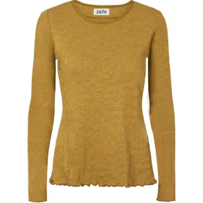 Jalfe shirt  jacquard kologisk bomuld curry melange