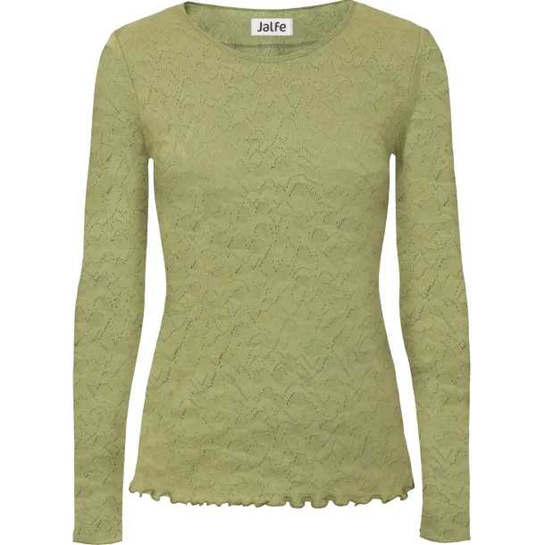 Jalfe shirt  jacquard kologisk bomuld lys grn melange