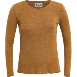 Jalfe uld eyelet shirt 543 sennep meleret