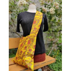 Silkevejen skuldertaske gul 