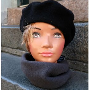 Kopka Uld Beret  UHB7 anthracite meleret