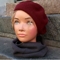 Kopka Uld Beret  UHB26 bordeaux