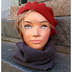 Kopka Uld Beret  UHB16 chili / rust