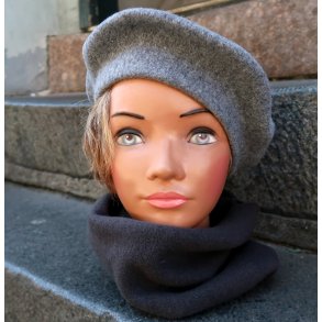 Kopka Uld Beret  UHB4 grau melert
