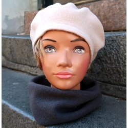 Kopka Uld Beret  UHB18 kiesel / sand