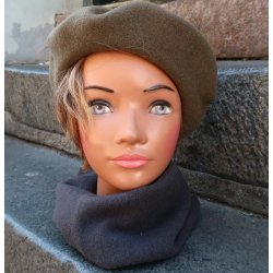 Kopka Uld Beret  UHB50 oliven