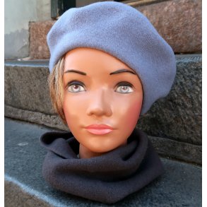 Kopka Uld Beret  UHB19 stahlblau / gr�bl�